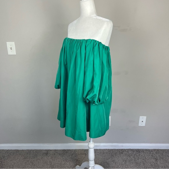 MARE MARE ANTHROPOLOGIE PUFF SLEEVE OFF THE SHOULDER MINI DRESS XXS - Picture 12 of 16